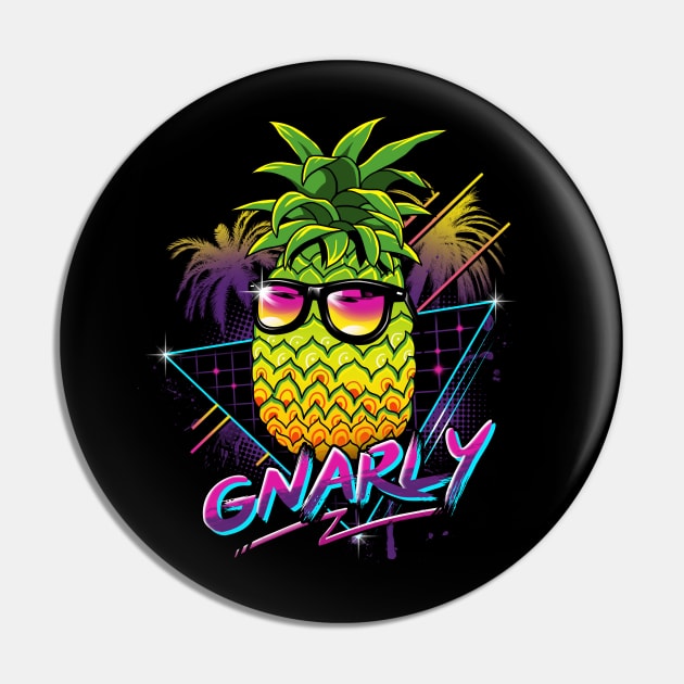 Rad Pineapple Pin by Vincent Trinidad Art