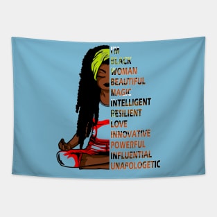 I'm black woman beautiful magic intelligent..black queen gift Tapestry