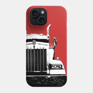 Kenworth 1990s classic truck monoblock black/white Phone Case