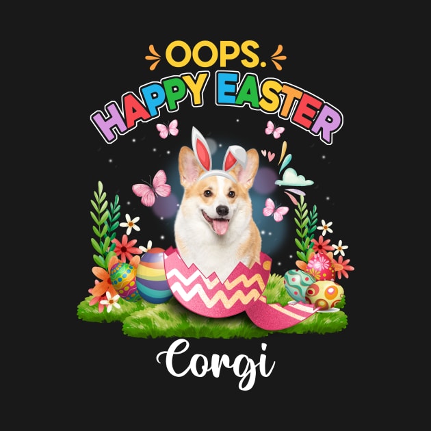 Bunny Corgi Oops Happy Easter Eggs 2024, Easter Dog by artbyhintze