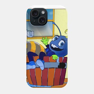 Blissfully Happy Blue Bee Phone Case