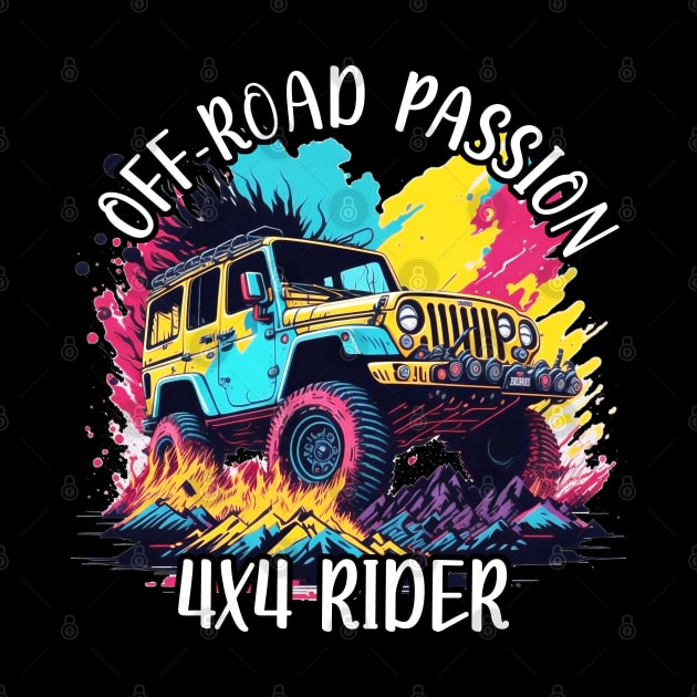 Off-Road Passion rider vintage retro design. by Sohan Print Store