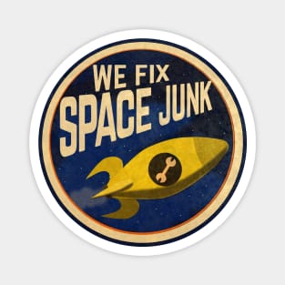 We Fix Space Junk Logo (round) Magnet