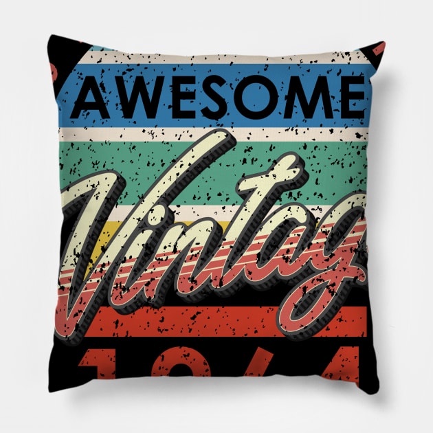 56 Years of Being Awesome Vintage 1964 Limited Edition Pillow by simplecreatives