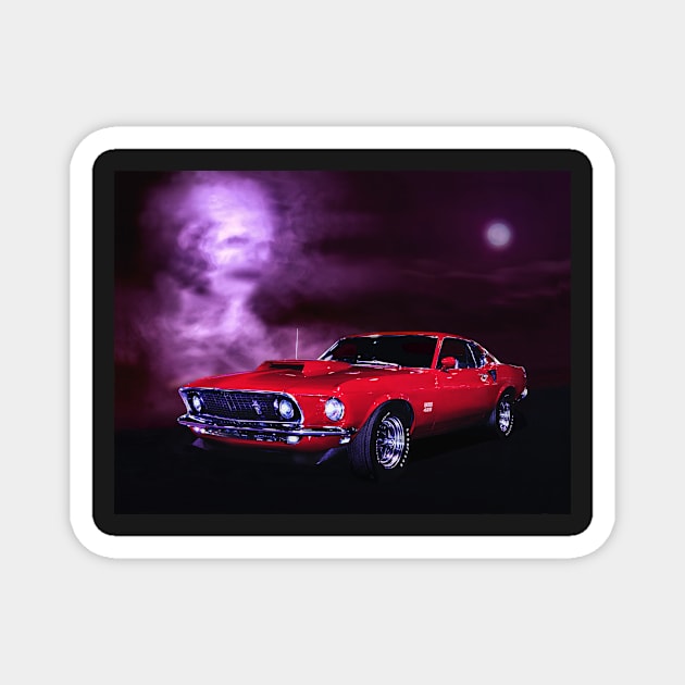 Road Spirit Boss Mustang Magnet by Burtney