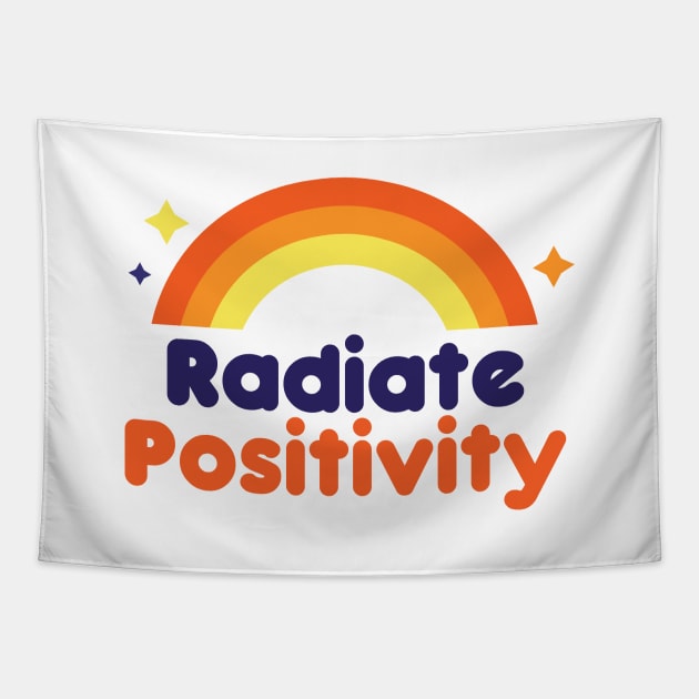 Radiate Positivity Rainbow Beam Tapestry by GeeDeeDesigns