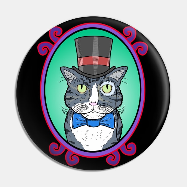 Distinguished Cat Pin by FancyKat