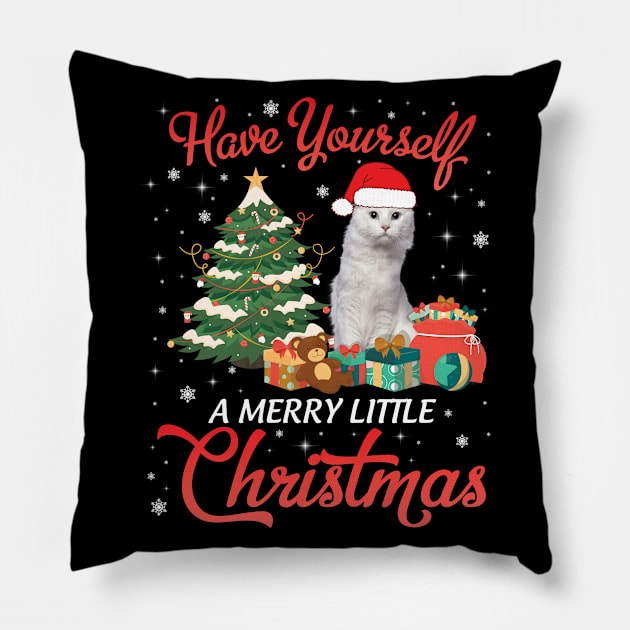 American Curl Cat Have Yourself A Merry Little Christmas Merry Xmas Noel Day Cat Mom Dad Pillow by Cowan79