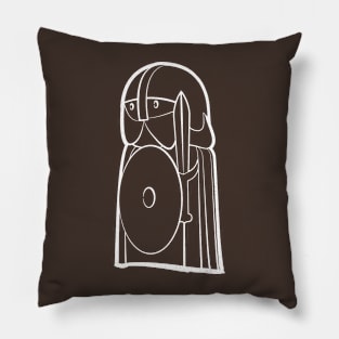 Viking Uig Chessman - White Pillow