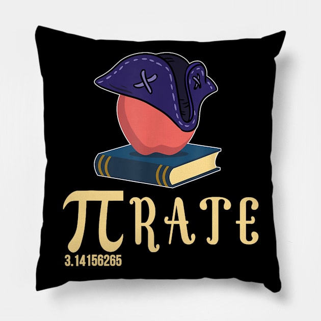 Pi Rate Pirate Math Teacher Funny Math Nerd Gift Men Women Pillow by Kamarn Latin