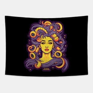 Plastic Macaroni Boho Trippy Hippy Fettuccine Tapestry