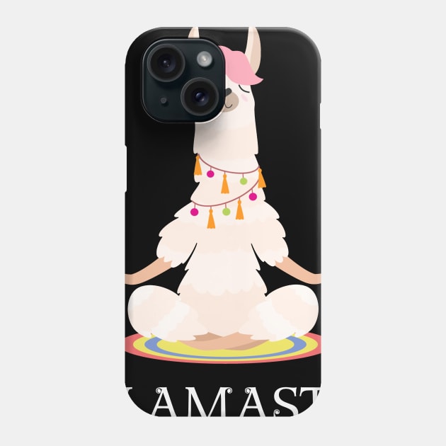 LLamaste Yoga LLama T-shirt For Yoga Lover Phone Case by Simpsonfft