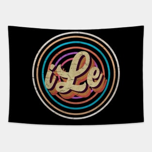 vintage circle line color iLe Tapestry