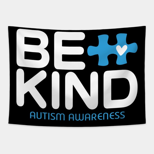 Be Kind Autism Awareness Tapestry by vintage-corner