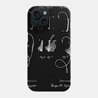 Fishing Fly Vintage Patent Hand Drawing Phone Case