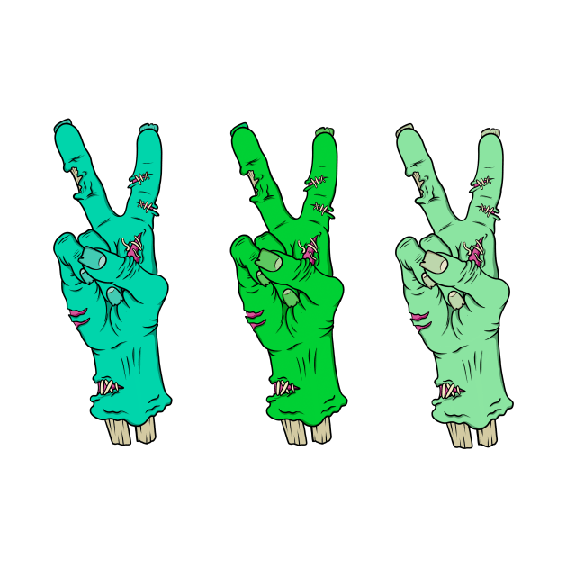 Zombie Peace sign by Barnabas