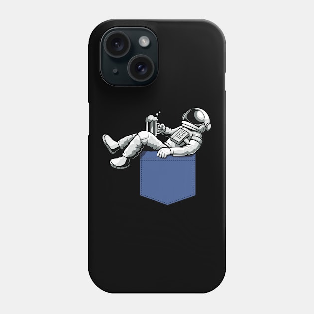 Pocket Astronaut funny Space Universe Gifts Phone Case by Foxxy Merch