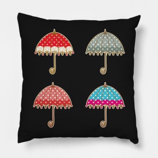 Unique Retro Umbrella Pattern Pillow