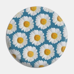 Cute Blue Daisy Pattern Pin