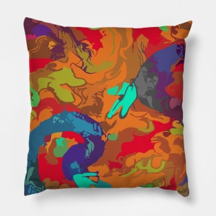 Abstract Dragon Pillow