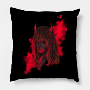 Devil girl (background) Pillow