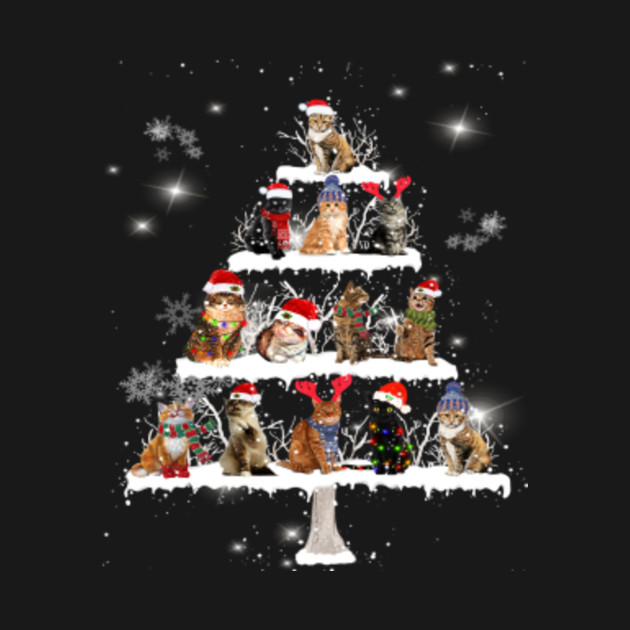 Disover Lovely Cats Christmas Tree Costume Gift - Cat Christmas - T-Shirt