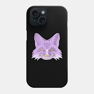 purple fox face Phone Case