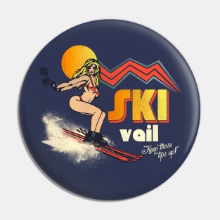 Ski Vail 70s/80s Retro Souvenir Style Skiing Pin