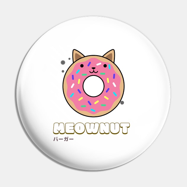 Meownut - Cats and Donuts Pin by cheesefries