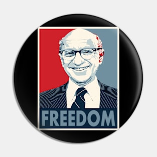 Milton Retro Friedman Graphic Pin