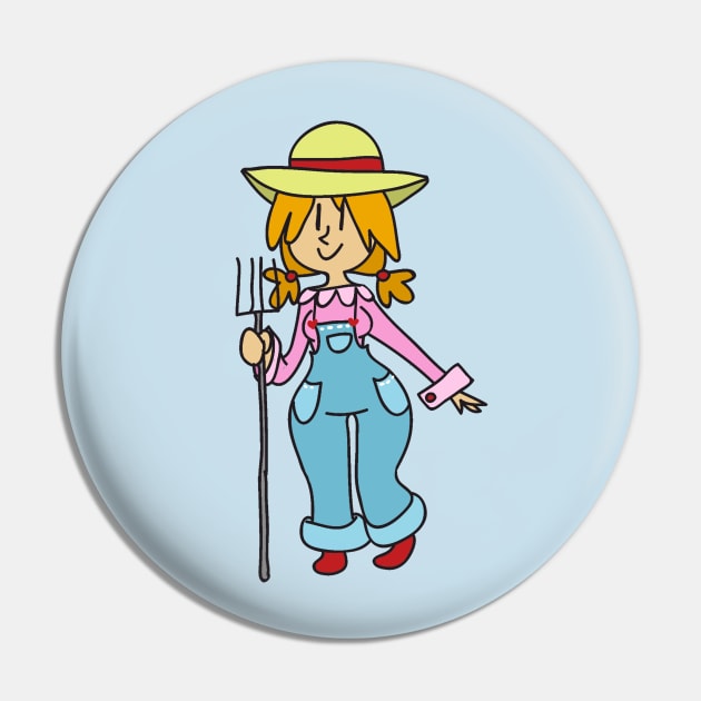 Rehaired Farmer Girl Pin by saradaboru