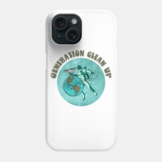 Generation Clean Up - Plastic Planet Astronaut Phone Case by Jitterfly