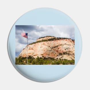 American Flag at Zion National Park Pin