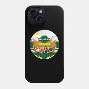 Bhineka Tunggal Ika of Indonesia T-Shirt Design Phone Case