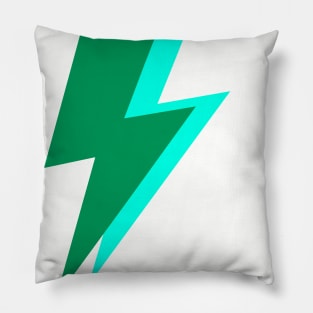 Green and Turquoise Lightning Pillow
