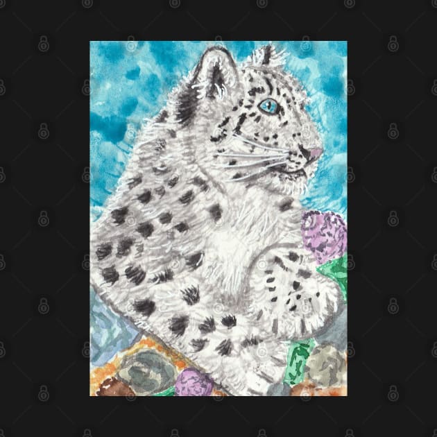 Snow leopard cat by SamsArtworks