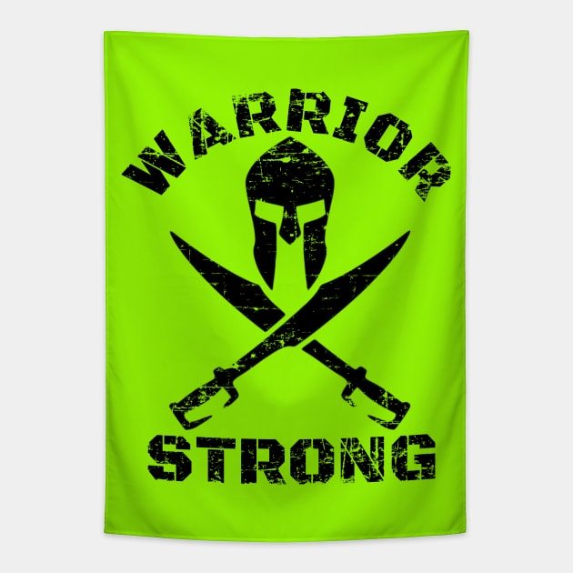 WARRIOR STRONG BODYBUILDING Tapestry by MuscleTeez