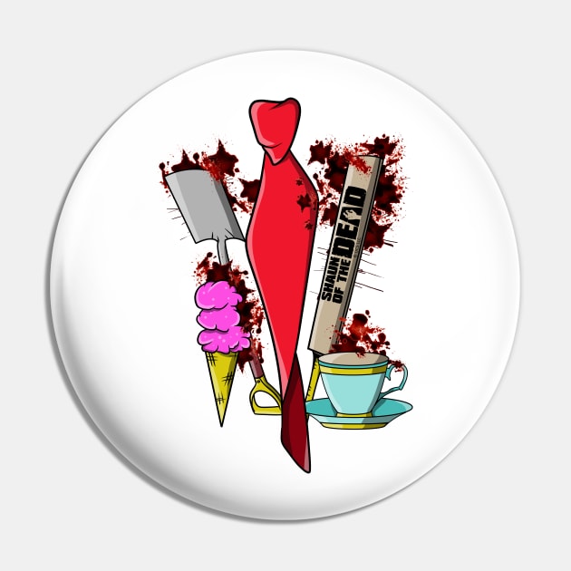 Shaun of the dead Pin by LICENSEDLEGIT