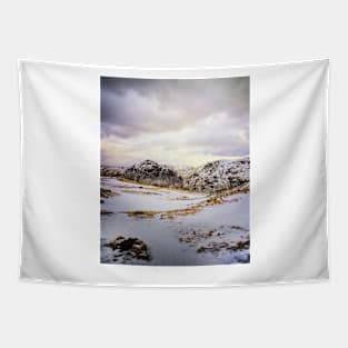 Winter in the Lake District Mountains Tapestry