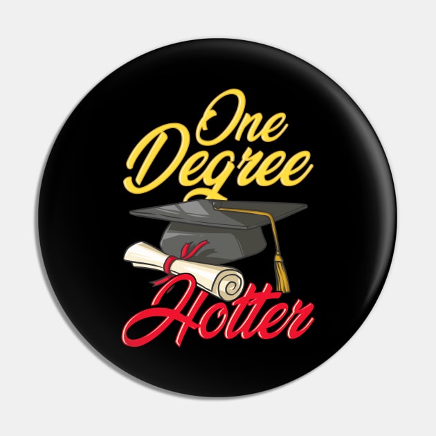 Cute One Degree Hotter College Graduation Day Pun Pin by theperfectpresents