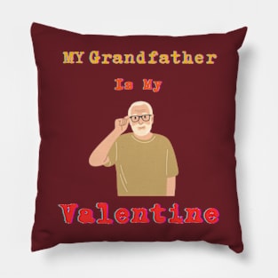 Proud Grandpa T-shirt: Celebrate Grandpa's Wisdom and Love on Valentine's Day Pillow