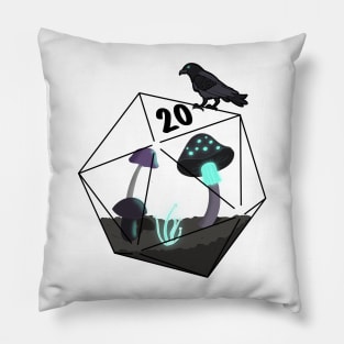 Mushrooms & Raven d20 Pillow