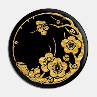 Japanese Mon Ume Edamaru Pin