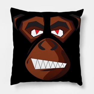 angry monkey Pillow