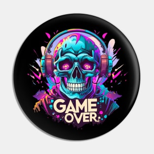 Game Over Skeleton DJ! Pin