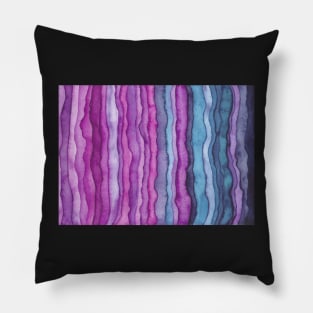 Pink and Blue Waves Pillow