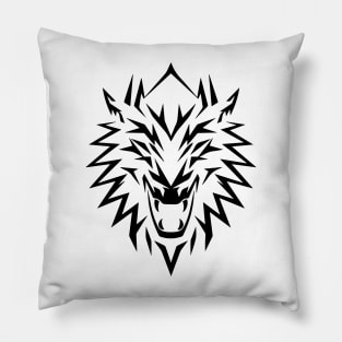 Wolf head symbol icon logo Pillow