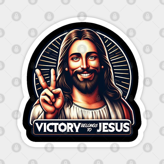 Victory Belongs To Jesus Magnet by Plushism