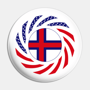 Faroe Islands American Multinational Patriot Flag Series Pin