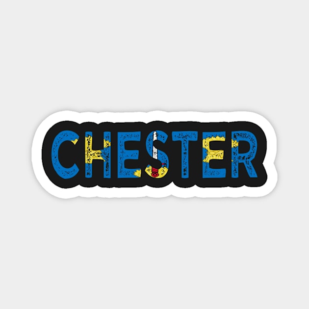 CHESTER FLAG CITY NAME Magnet by MarniD9